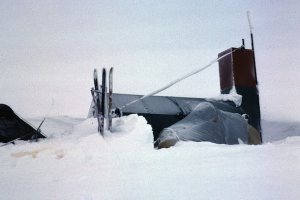The Survival Hut, erected after the destruction of the main hut - &#169; Reet Vallack, 1984