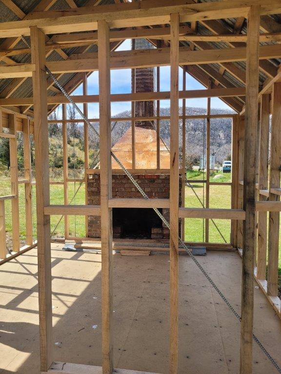 delanys hut frame and roof