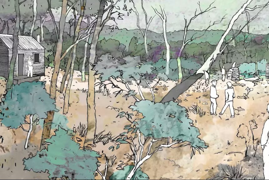 A concept drawing of the proposed new hut