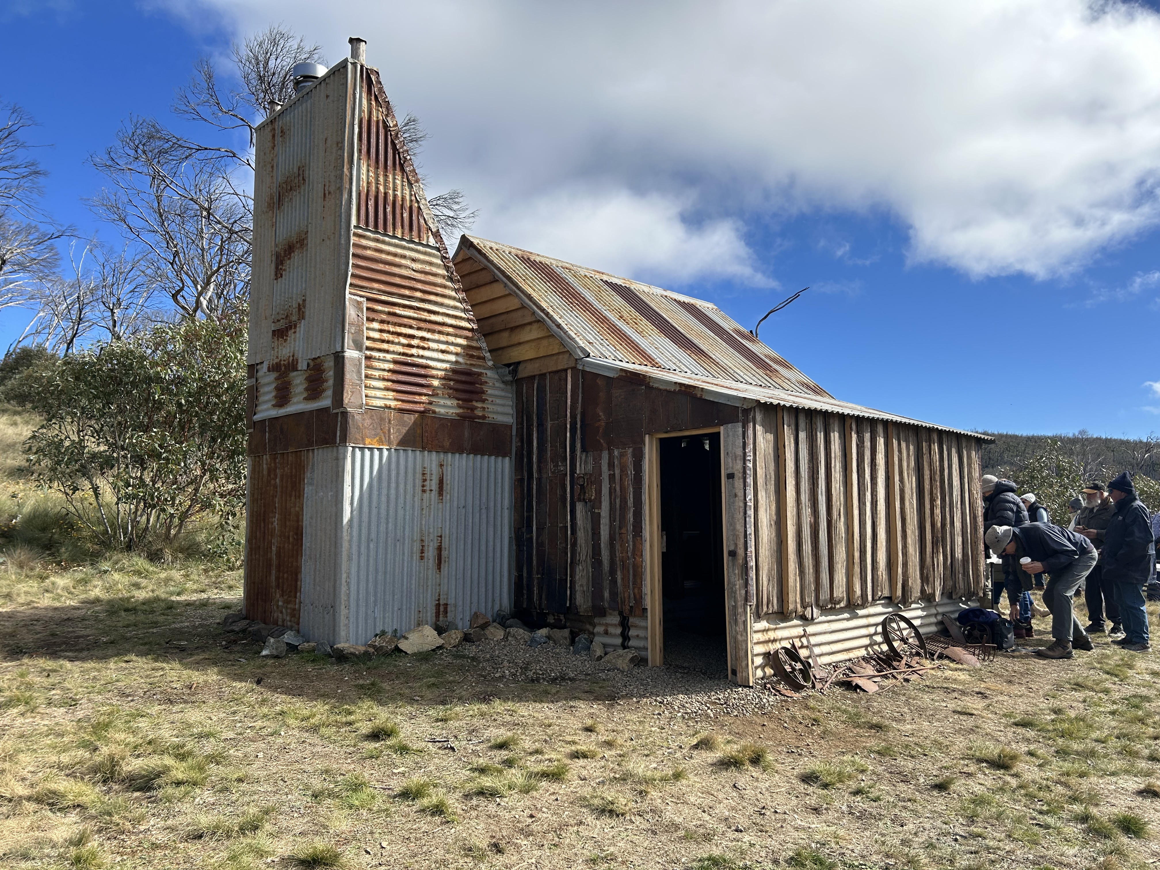 The newly rebuilt Four Mile Hut