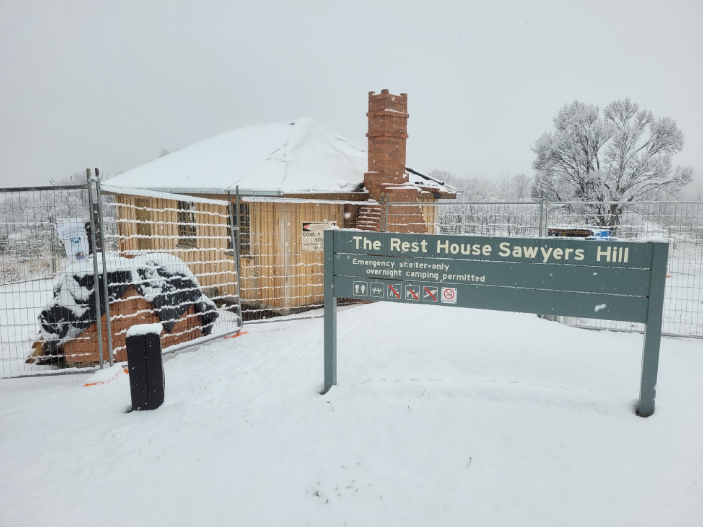 Sawyer's covered in snow