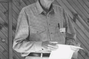 Noel Gough speech, HMO Geehi for many years, sadly passed away 2010; Reg Alder 2003.