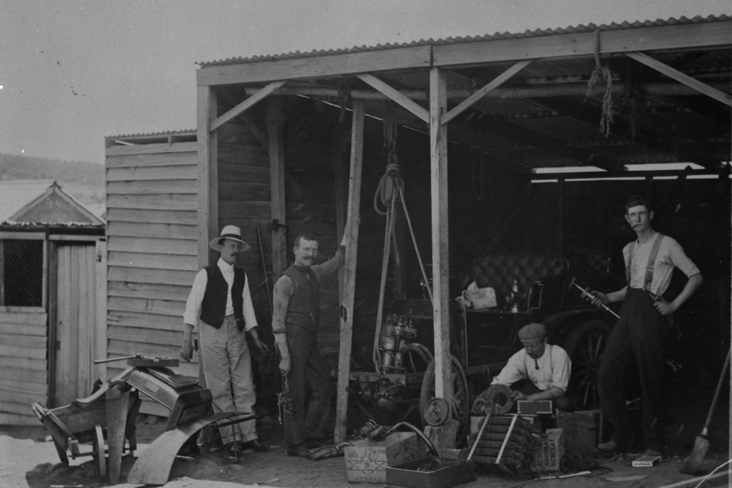 Photo of the first car in Cooma