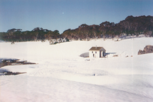 Photo Patty Purves. John Purves at Dershkos Hut