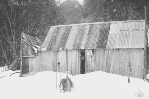 Horse Camp Hut snow 1970?s Reet Vallack Collection