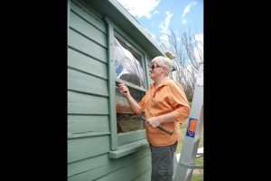 Repairing the window - &#169; Gail Barton, 2013