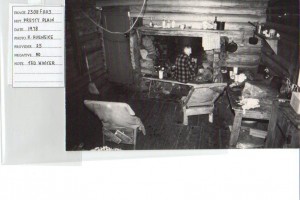 Old Pretty Plain Hut, Ted Winter enjoying a cup of tea, photo Klaus Hueneke.