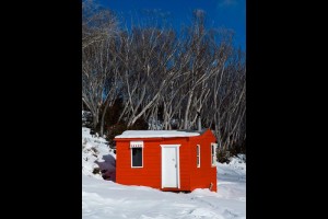Repaired hut in the snow, complete with hearts! &#169 Unknown, 2015