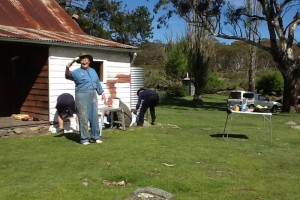 All hands to brush, Jack Palmer Oct 2014.