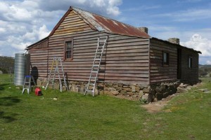 West wall scraped and sanded, Baker Oct 2014.