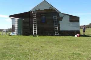 West wall undercoat started, Baker Oct 2014.