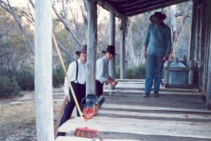 New verandah slabs installed. Unknown 2004?