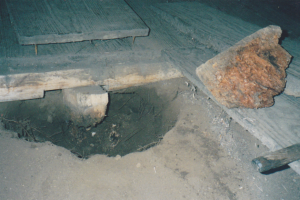 Rotten stump and floor bearer, Unknown 2000.