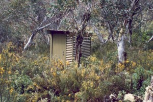 Wheelers Toilet, great view of Mt Jagungal from here. Unknown 2004?